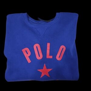Ralph Lauren Royal Blue Sweatshirt with Red Logo